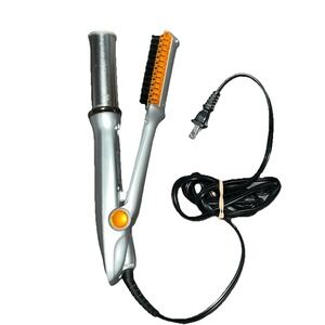 Instyler Rotating 1.25" Hot Iron Hair Straightener Silver Model IS1001 Tested